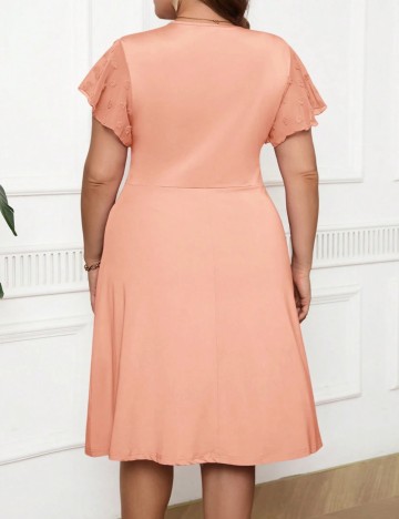Rochie midi Shein Curve+, portocaliu