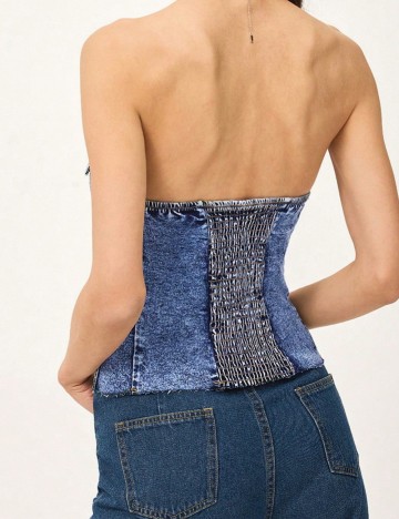 Top Shein, albastru