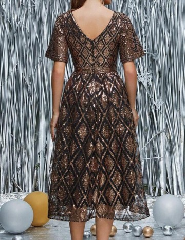 Rochie de ocazie Shein, auriu