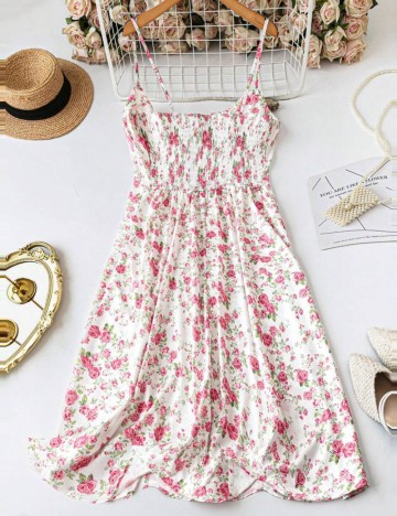 Rochie midi Shein Curve+, mix culori