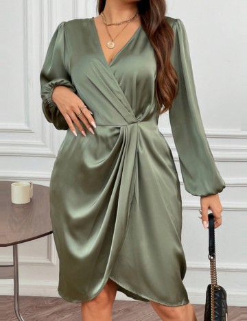 Rochie midi Shein Curve+, verde