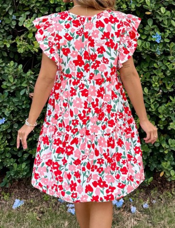Rochie mini Shein Curve+, mix culori