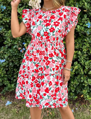 Rochie mini Shein Curve+, mix culori