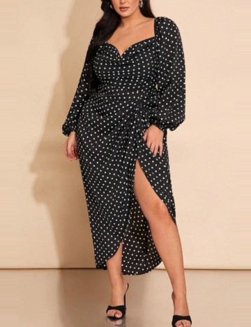 Rochie maxi Shein Curve+, negru
