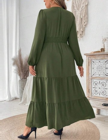 Rochie maxi Shein Curve+, verde