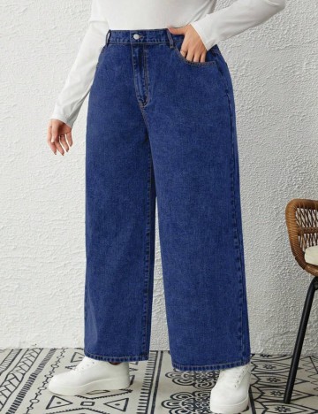 Jeans Shein Curve+, albastru