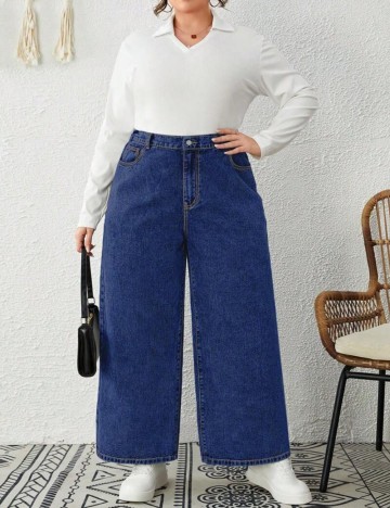 Jeans Shein Curve+, albastru