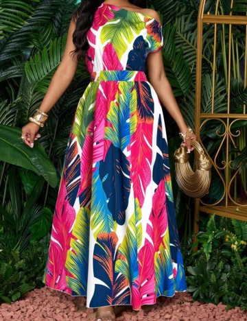 Rochie maxi Shein, mix culori