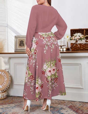 Rochie maxi Shein Curve+, mix culori