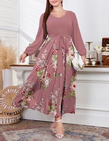 Rochie maxi Shein Curve+, mix culori