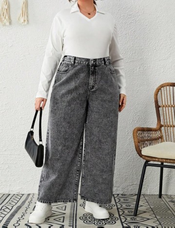 Jeans Shein Curve+, gri