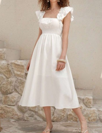 Rochie midi Shein, alb