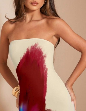 Rochie maxi Shein, crem