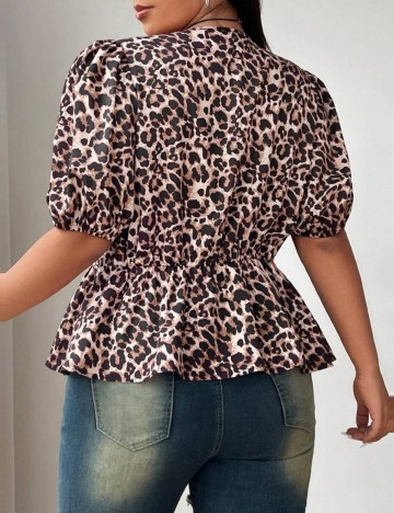 Cămașă cu mânecă scurtă Shein Curve+, mix culori
