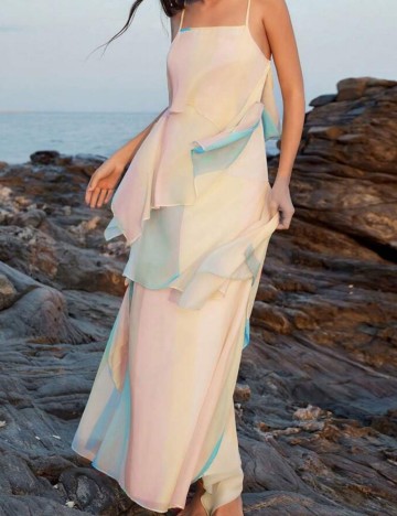 Rochie maxi Shein, mix culori