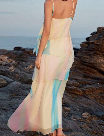 Rochie maxi Shein, mix culori