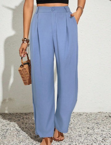 Pantaloni Shein Curve+, albastru