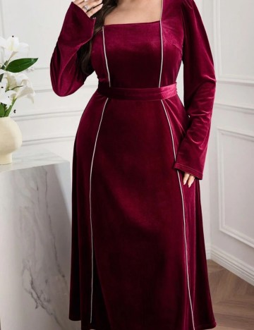 Rochie maxi Shein Curve+, vișiniu