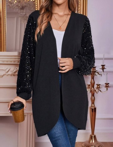 Cardigan Emery Rose by Shein, negru