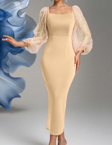 Rochie maxi Shein, crem