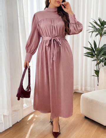 Rochie maxi Shein Curve+, roz