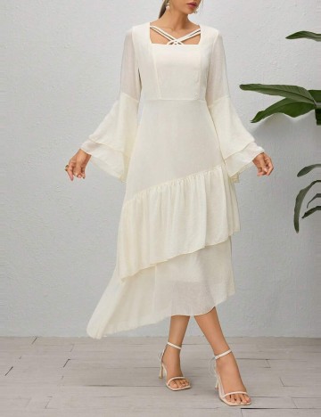 Rochie midi Shein, crem