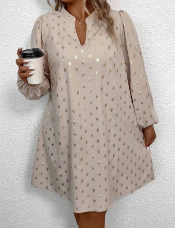 Rochie mini Shein Curve+, bej