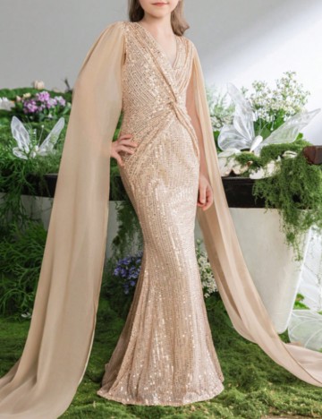 Rochie de ocazie Shein, bej
