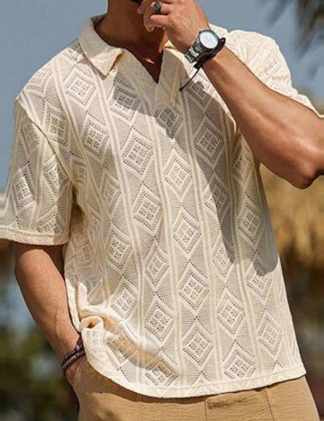 Tricou MANFINITY by Shein, crem