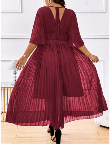 Rochie maxi Shein Curve+, vișiniu