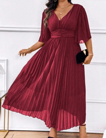 Rochie maxi Shein Curve+, vișiniu