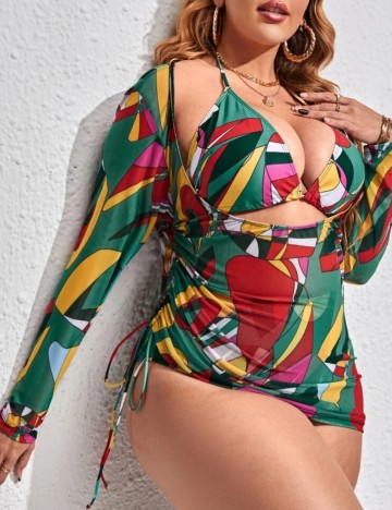 Set costum de baie Shein Curve+, mix culori
