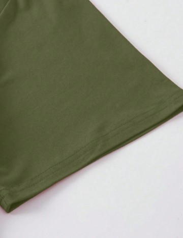 Tricou Shein Curve+, kaki