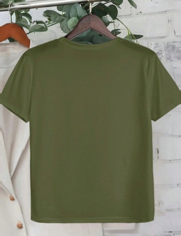 Tricou Shein Curve+, kaki