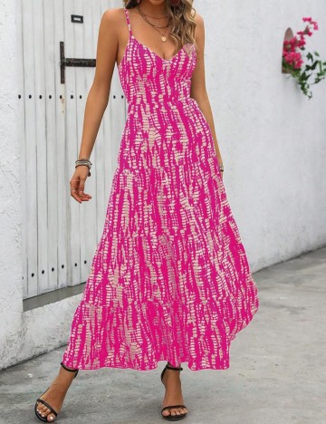 Rochie maxi Shein Curve+, mix culori
