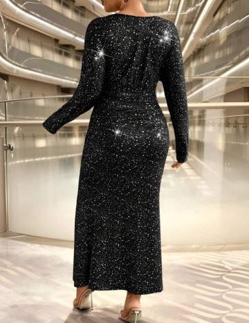 Rochie maxi Shein Curve+, negru