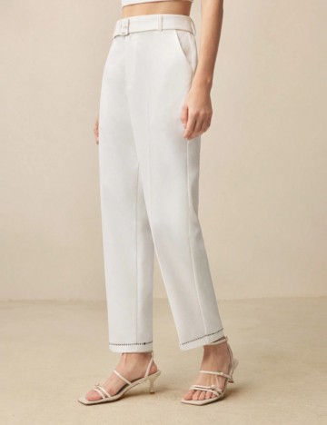 Pantaloni Shein, alb