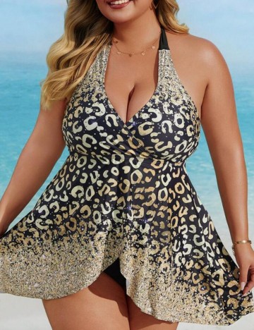 Costum de baie Shein Curve+, mix culori