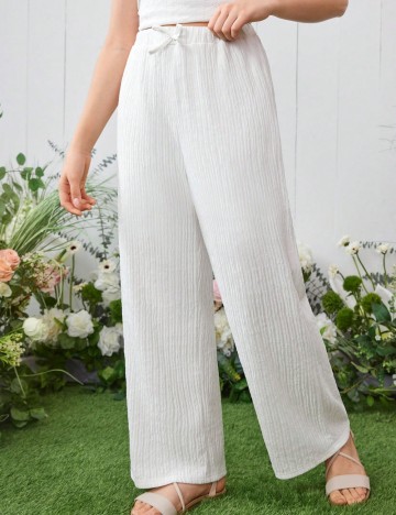 Pantaloni Shein, alb