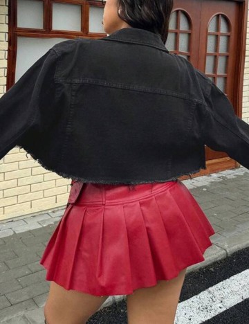 Jachetă De Blugi Shein Curve+, negru