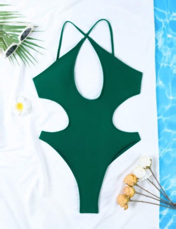 Costum de baie întreg Shein, verde