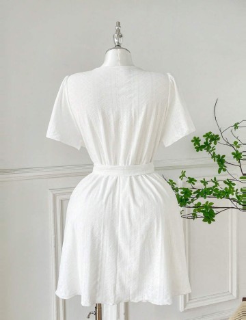 Rochie mini Shein Curve+, alb