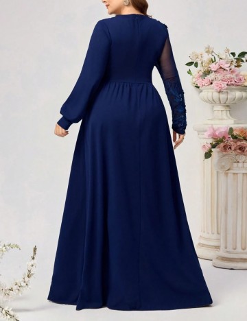 Rochie de ocazie Shein Curve+, bleumarin