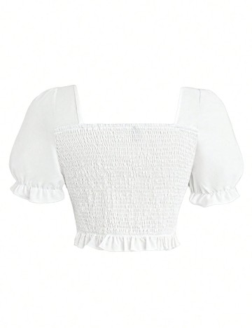 Top Shein Curve+, alb