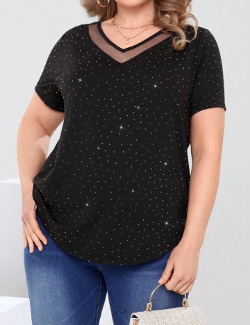 Tricou Shein Curve+, negru