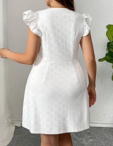 Rochie mini Shein Curve+, alb