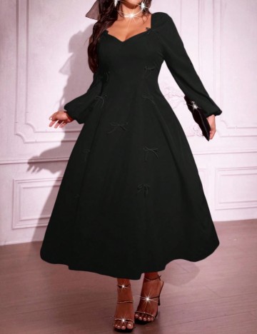 Rochie maxi Shein Curve+, negru