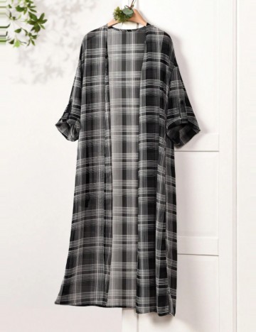 Cardigan lung Shein, negru