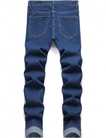 Jeans MANFINITY by Shein, albastru