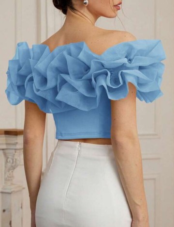 Top Shein, albastru